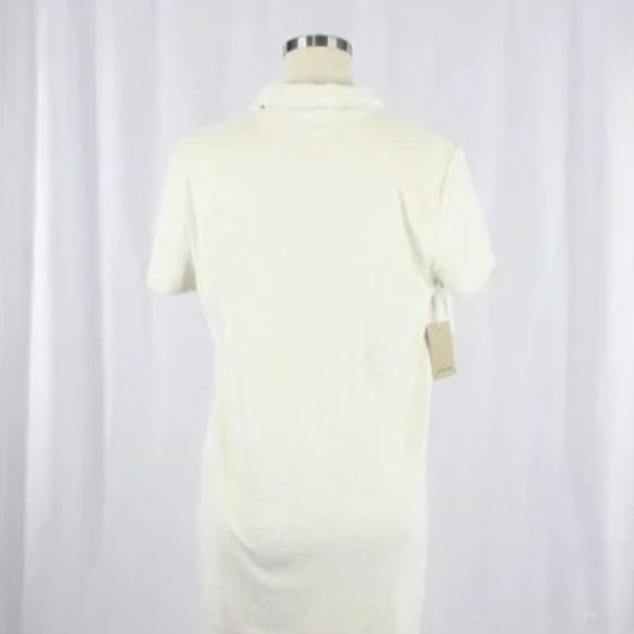 NWT Aritzia WILFRED FREE Pool Birch Cotton Terry Button Up Mini Dress, Size M - Picture 5 of 6